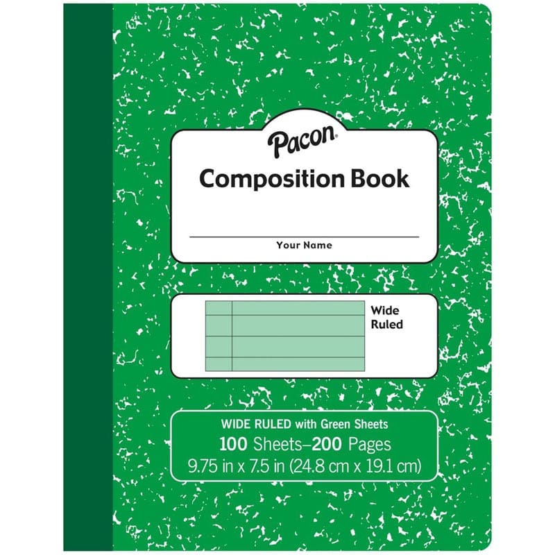 Pastel Green Composition Book Wide Ruled (Pack of 12) - Note Books & Pads - Dixon Ticonderoga Co - Pacon