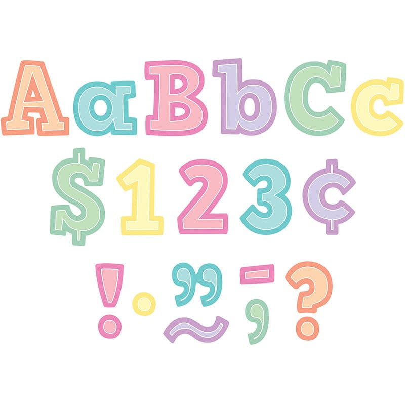 Pastel Pop 4In Letters Combo Pack Bold Block (Pack of 6) - Letters - Teacher Created Resources