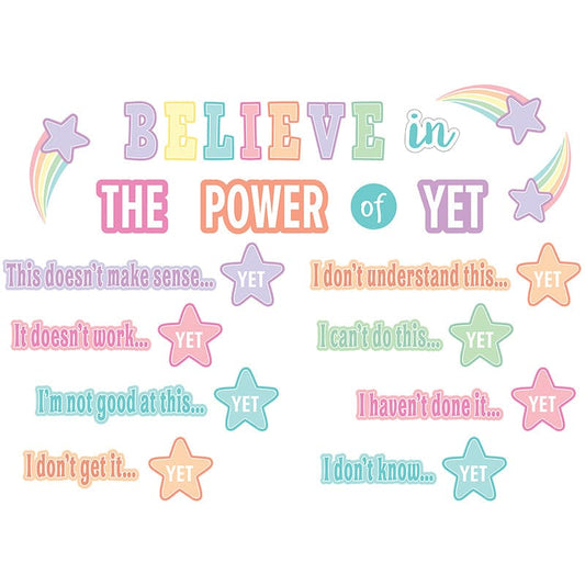Pastel Pop Believe Power Mini Bbs (Pack of 6) - Classroom Theme - Teacher Created Resources