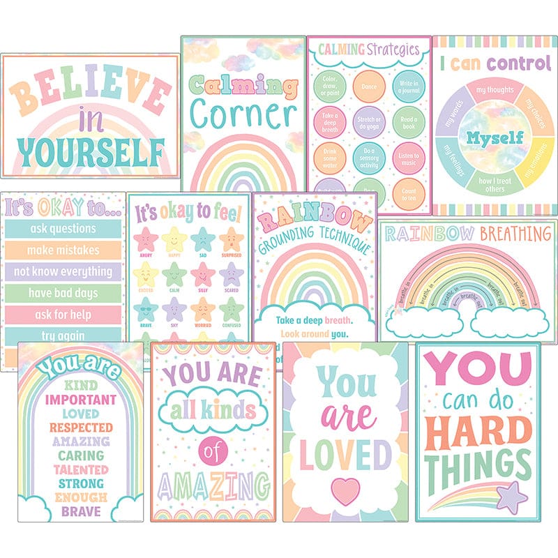 Pastel Pop Calming Sml Poster Pk Strategies (Pack of 2) | ShelHealth