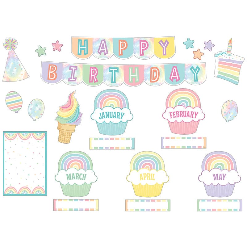 Pastel Pop Happy Birthday Mini Bbs (Pack of 6) - Classroom Theme - Teacher Created Resources