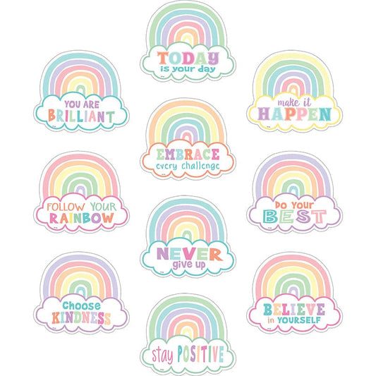 Pastel Pop Positive Sayings Accents 30Ct (Pack of 8) - Accents - Teacher Created Resources