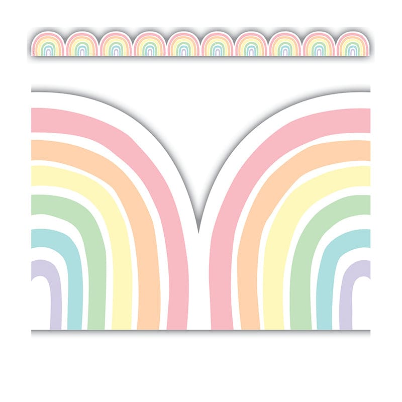Pastel Pop Rainbows Die-Cut Border Trim (Pack of 10) - Border/Trimmer - Teacher Created Resources