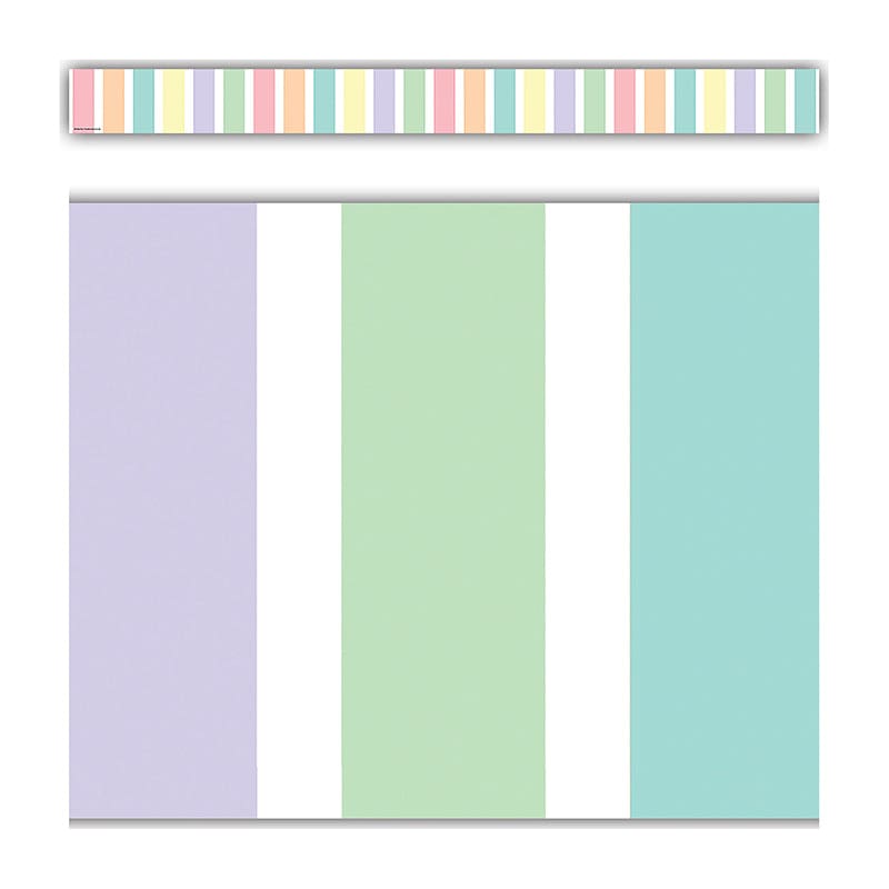 Pastel Pop Stripes Border Trim Straight (Pack of 10) - Border/Trimmer - Teacher Created Resources