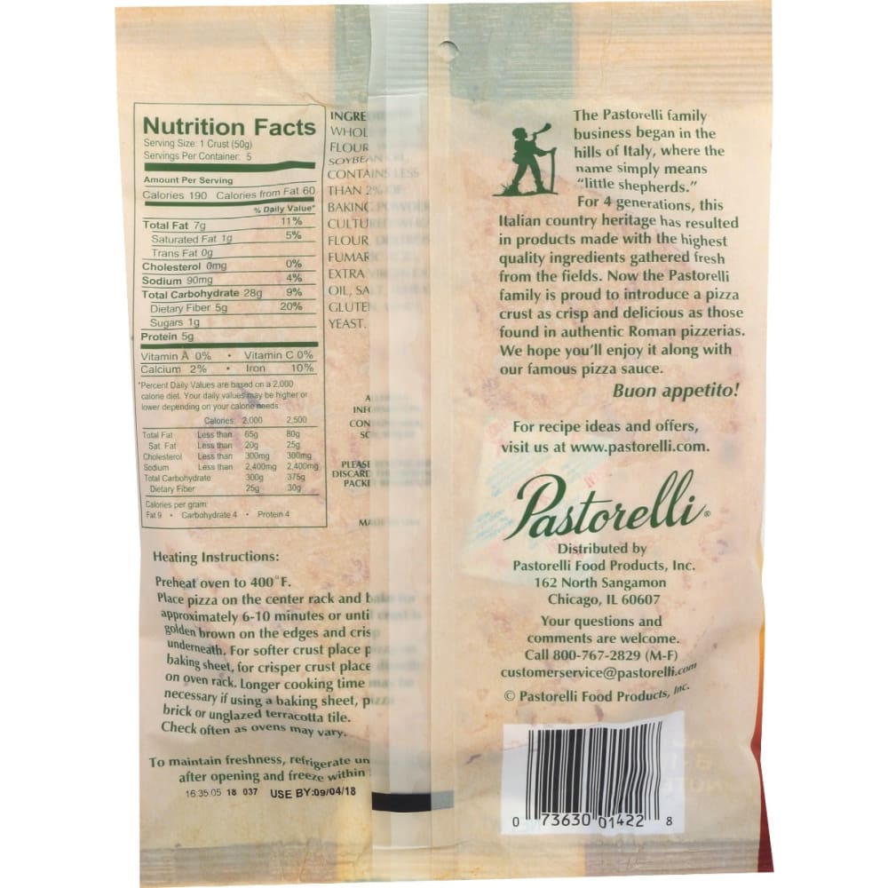 PASTORELLI: Ultra Thin Whole Wheat Pizza Crusts 8.75 oz - Grocery > Pantry - PASTORELLI