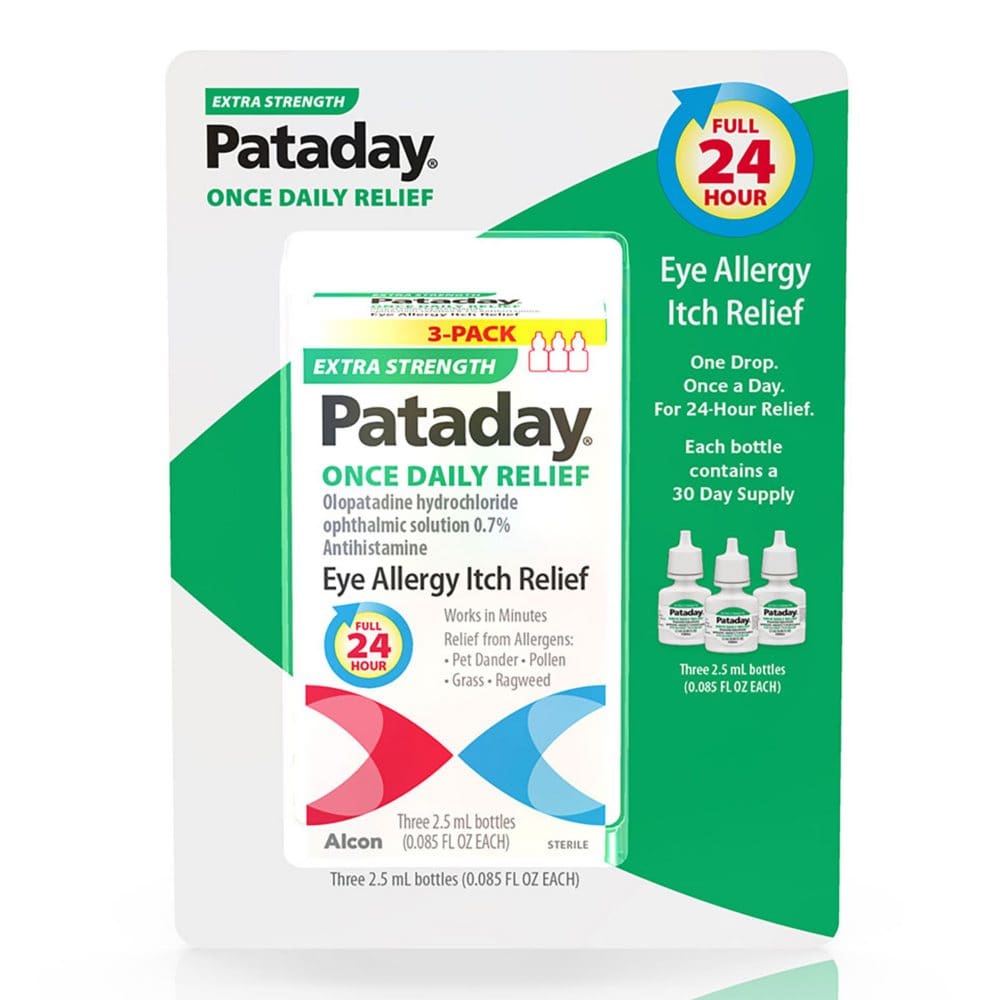 Pataday Eye Drops Extra Strength (2.5 ml. 3 pk.) - Contact Solution & Eye Drops - Pataday Eye