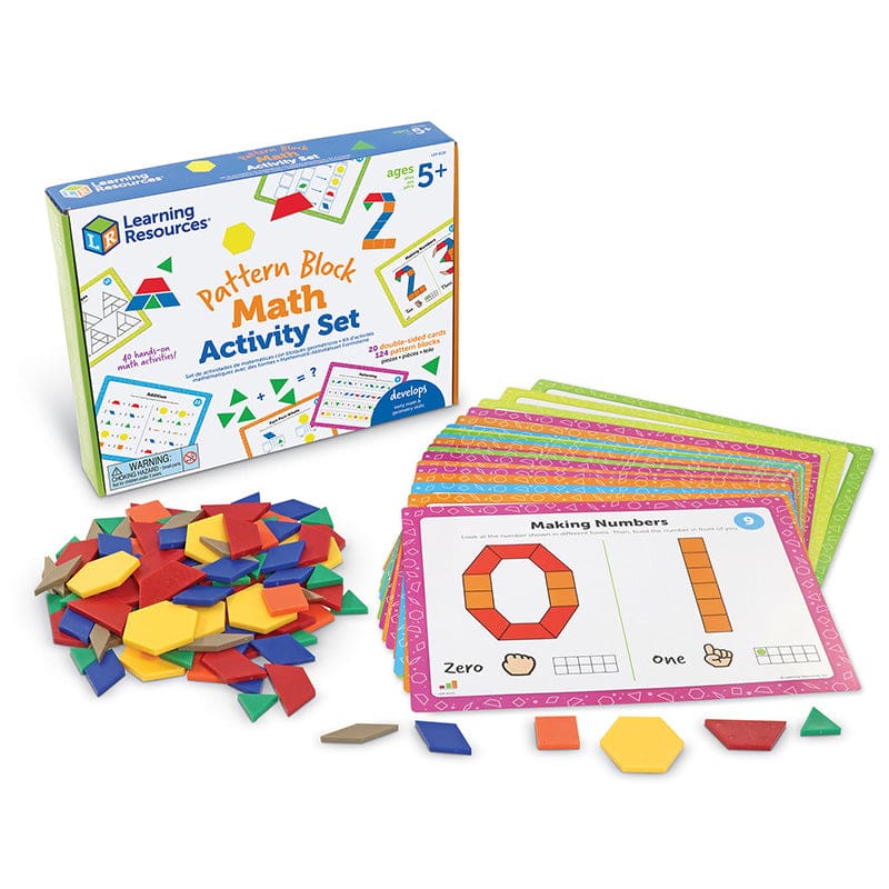 Pattern Block Math Activity Set - Manipulative Kits - Learning Resources