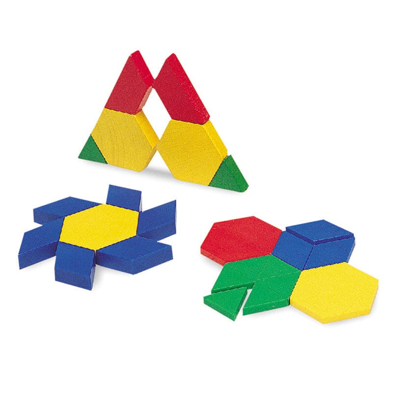 Pattern Blocks Mini-Set 100/Pk 5Cm Plastic (Pack of 6) - Patterning - Learning Resources