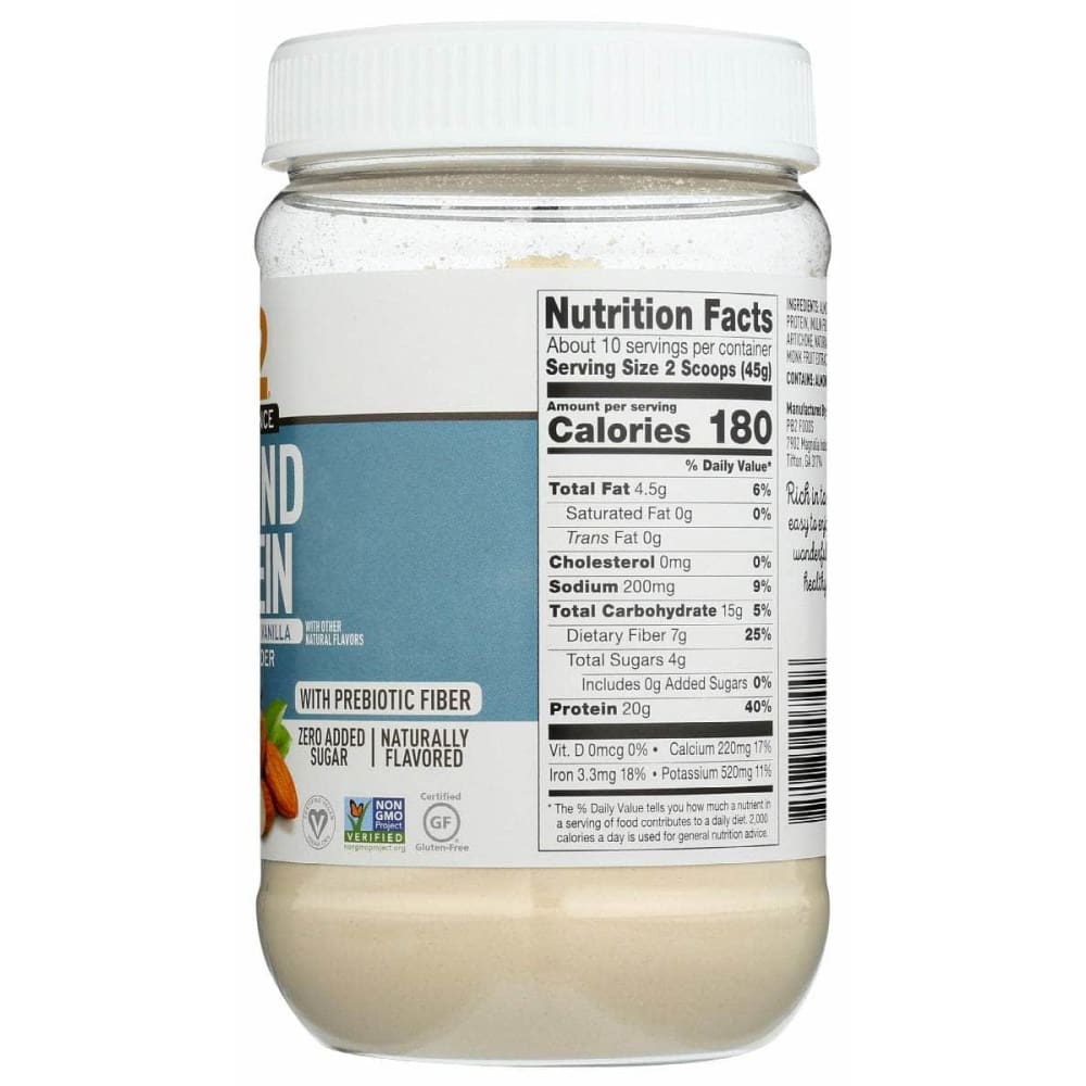PB2 Grocery > Nutritional Bars, Drinks, and Shakes PB2: Almond Protein Madagascar Vanilla Powder, 16 oz