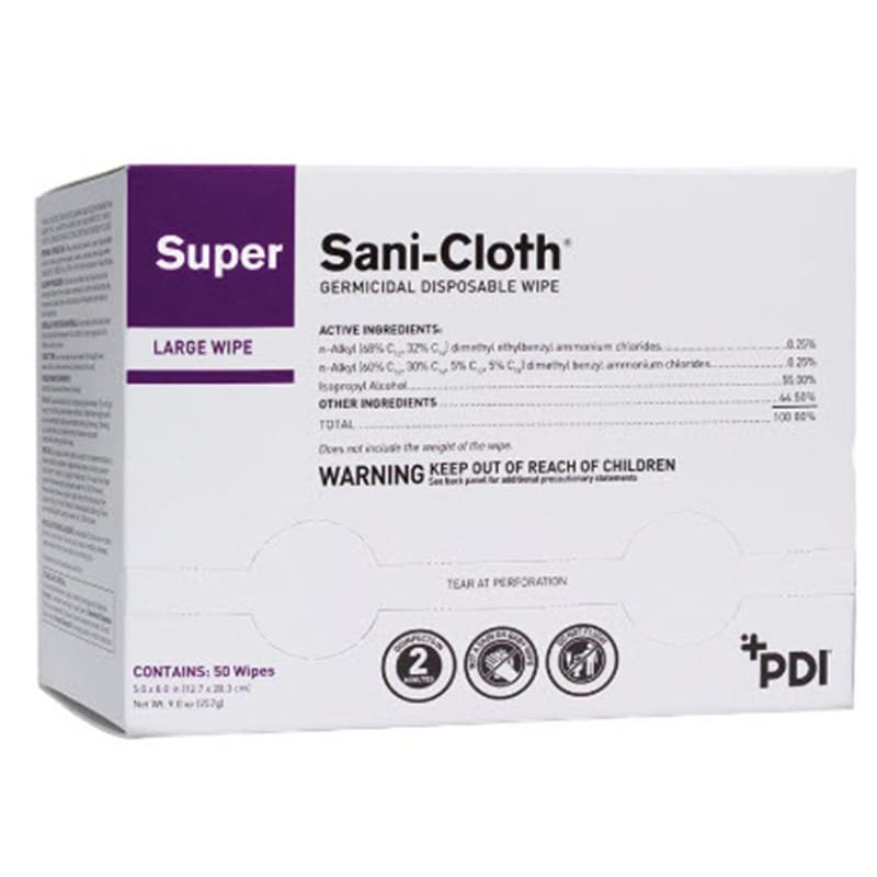 PDI Sani-Cloth Germicidal Large Indiv. 5 X 8 Case of 10 - HouseKeeping >> Disinfectants - PDI