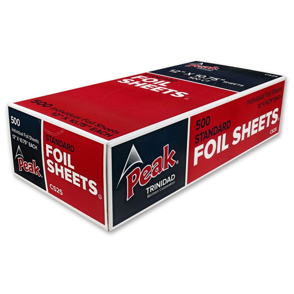 Peak Pre-Cut Aluminum Foil Sheets 12 x 10.75 (500 ct.) - Paper & Plastic - Peak