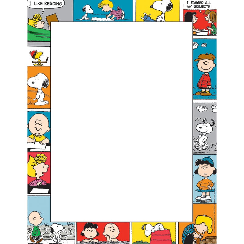 Peanuts Comic Blocks Computer Paper (Pack of 8) - Design Paper/Computer Paper - Eureka