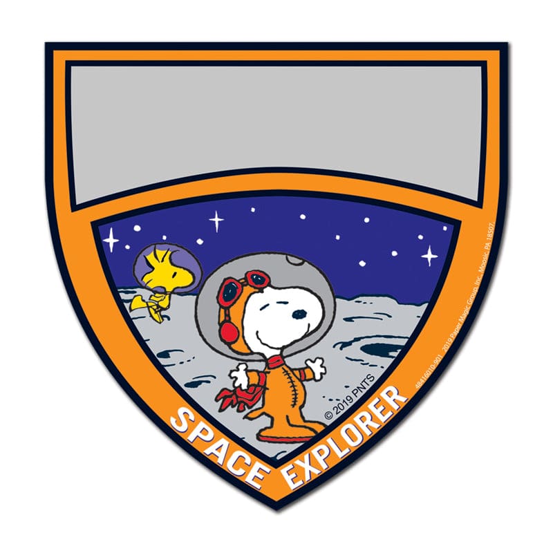 Peanuts Nasa Badge Paper Cut Outs (Pack of 8) - Accents - Eureka