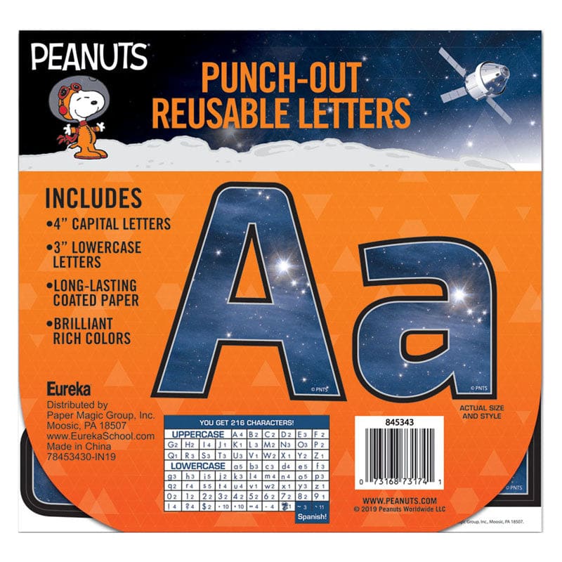 Peanuts Nasa Deco Letters (Pack of 6) - Letters - Eureka