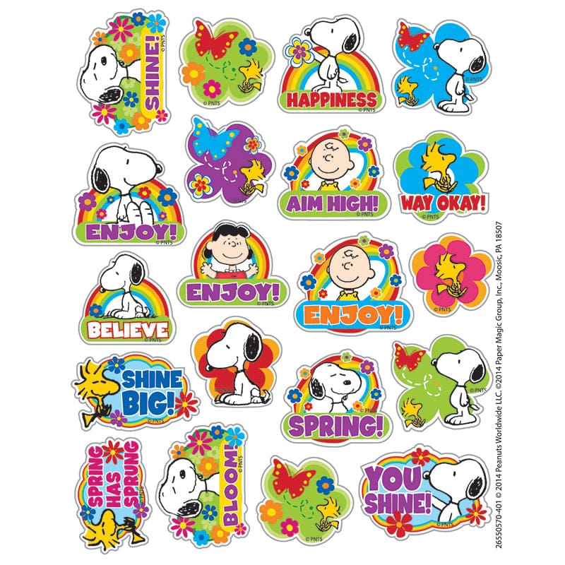 Peanuts Spring Theme Stickers (Pack of 12) - Holiday/Seasonal - Eureka
