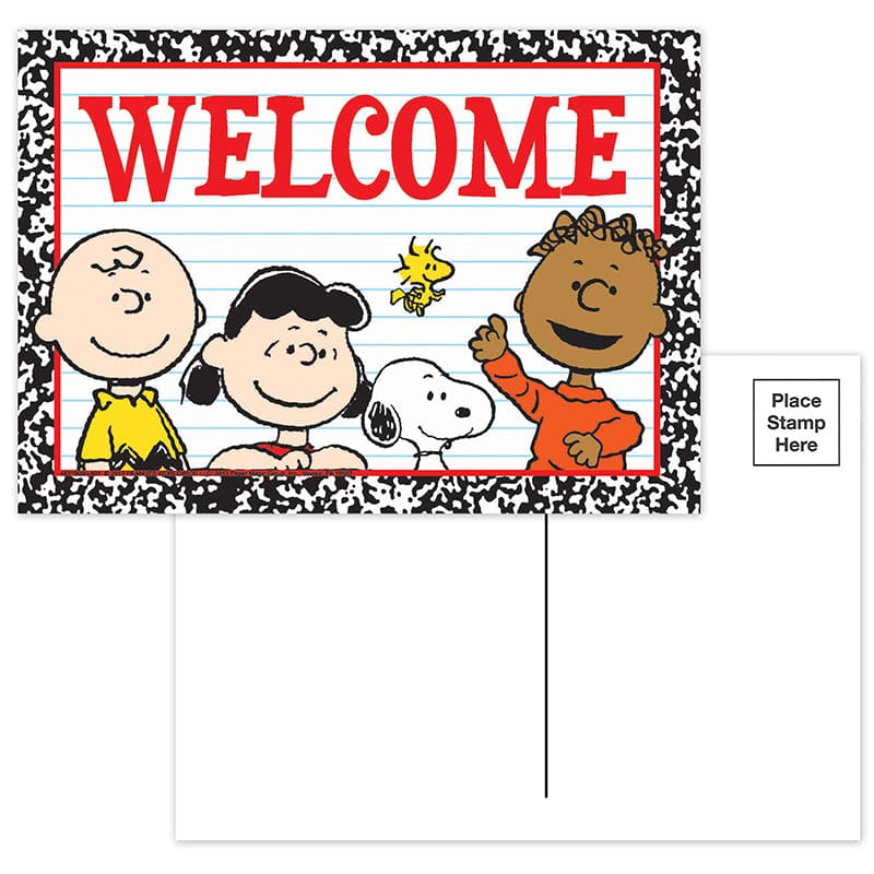 Peanuts Welcome Teacher Cards (Pack of 10) - Postcards & Pads - Eureka