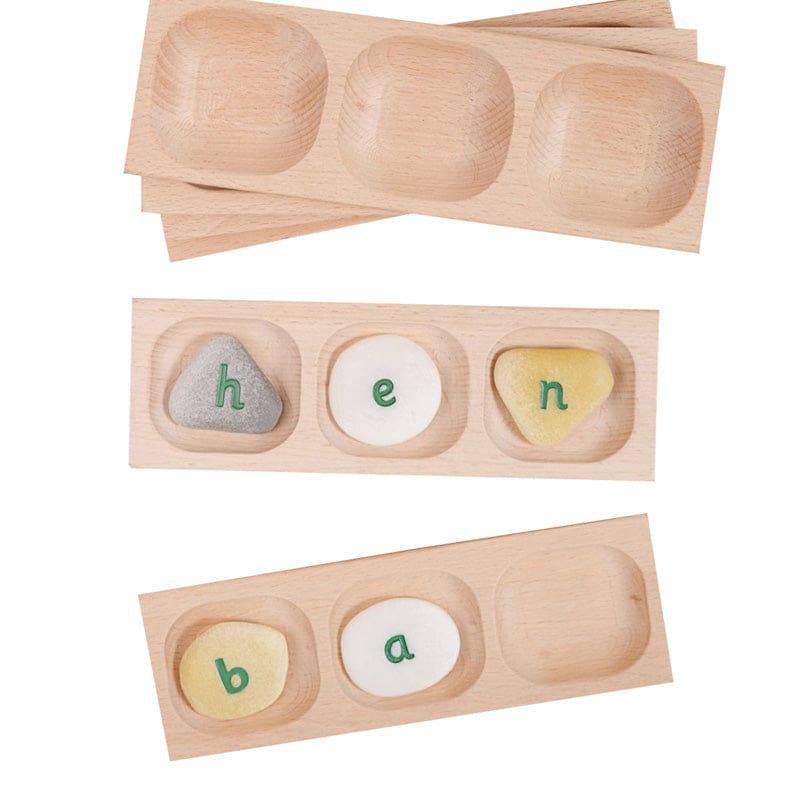 Pebble Word Building Tray (Pack of 3) - Word Skills - Yellow Door Us LLC