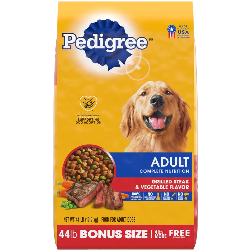 Pedigree Complete Nutrition Adult Dry Dog Food Grilled Steak Vegetable 44 lbs. - Pet Supplies - Pedigree