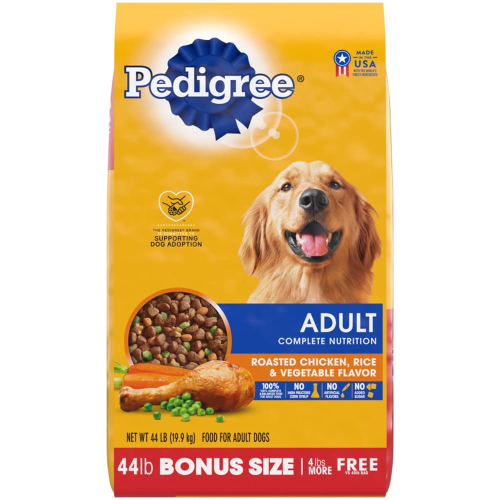 Pedigree Complete Nutrition Adult Dry Dog Food Roasted Chicken Rice Vegetable 44 lbs. - Pet Supplies - Pedigree