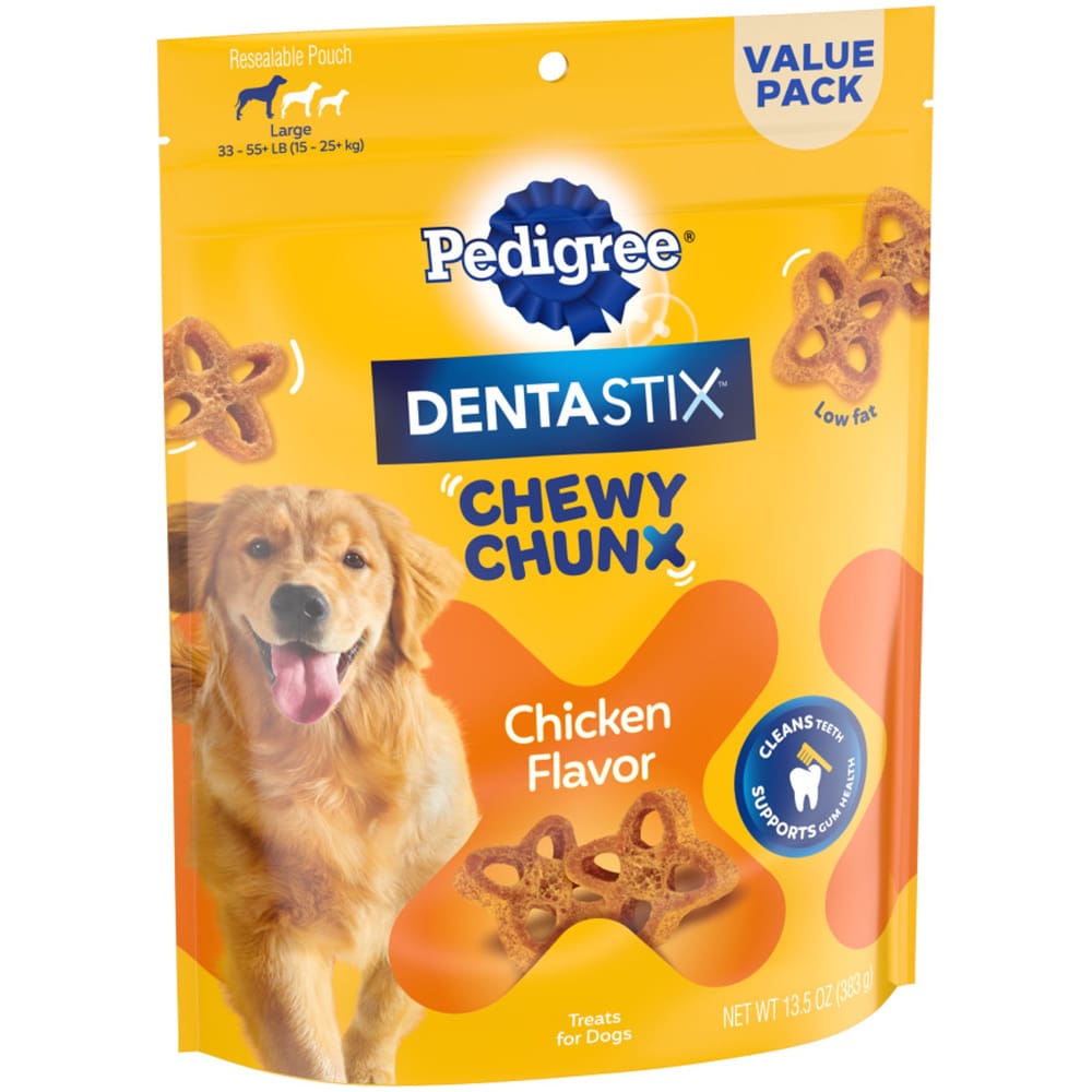 Pedigree Dentastix Chewy Chunx Dog Treat Chicken 13.5oz Large - Pet Supplies - Pedigree