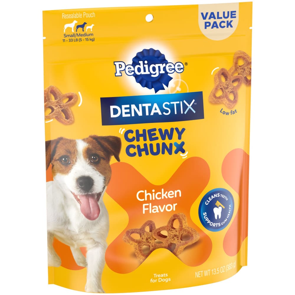 Pedigree Dentastix Chewy Chunx Dog Treat Chicken 13.5oz. Small/MD - Pet Supplies - Pedigree
