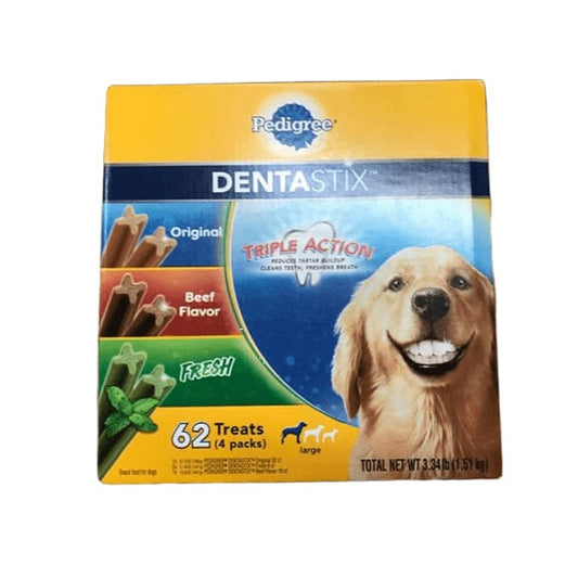 Pedigree Dentastix Triple Action Adult Dog Treat, 62 ct. - ShelHealth.Com