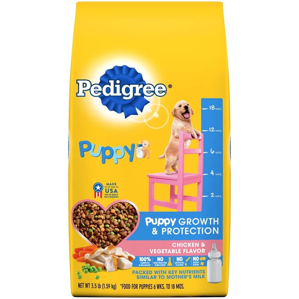 Pedigree Puppy Growth and Protection Dry Puppy Food 3.5 lb - Pet Supplies - Pedigree