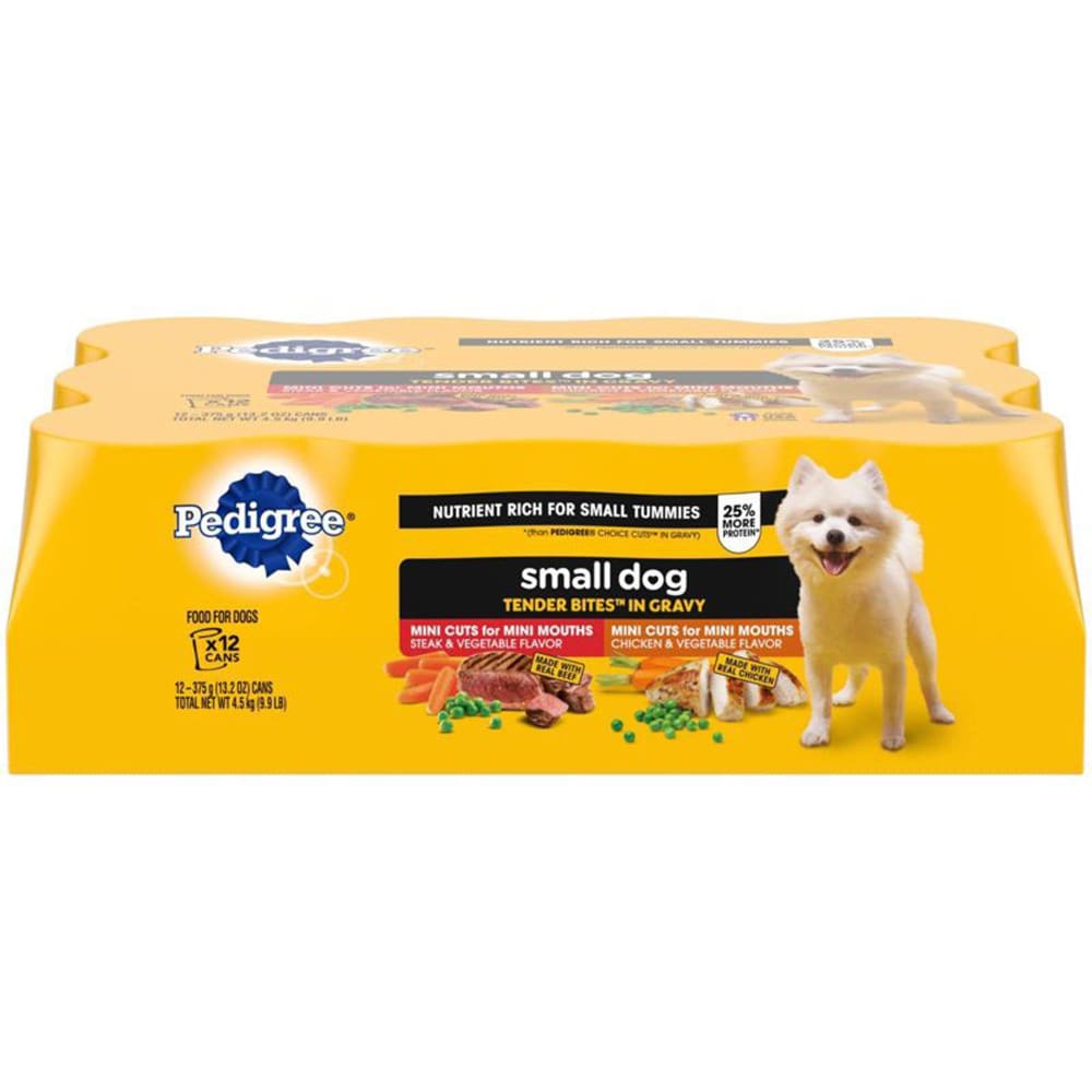 Pedigree Tender Bites in Gravy Adult Small Breed Wet Dog Food Variety Pack; 1ea-9.9 lb; 12 ct - Pet Supplies - Pedigree