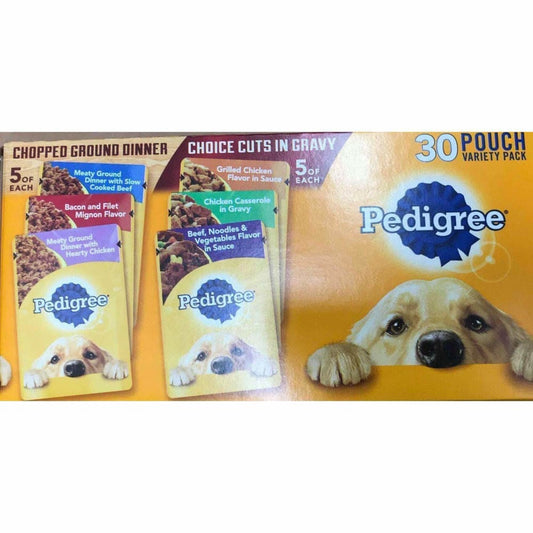 Pedigree Wet Dog Food Variety Pack, 30 pk./3.5 oz. - ShelHealth.Com