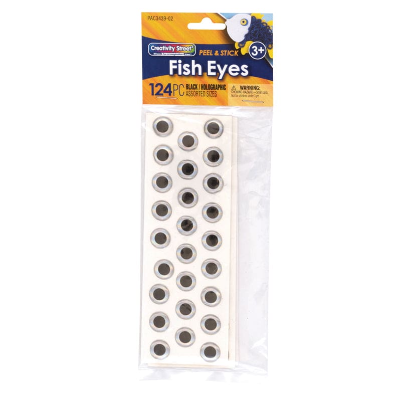 Peel & Stick Fish Eyes Creativity Street (Pack of 6) - Wiggle Eyes - Dixon Ticonderoga Co - Pacon