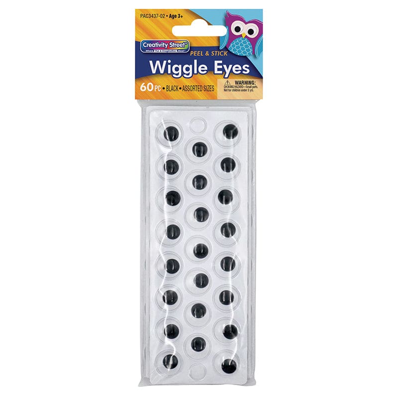 Peel & Stick Wiggle Eyes On Sheets Black (Pack of 10) - Wiggle Eyes - Dixon Ticonderoga Co - Pacon