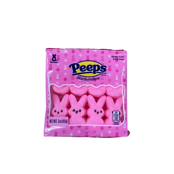 PEEPS PEEPS Pink Marshmallow Bunnies Easter Candy, 8ct. (3.0 oz.)