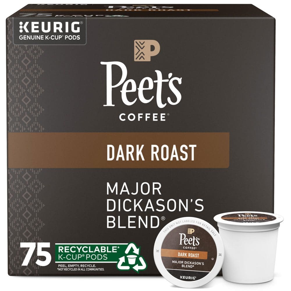 Peet’s Coffee Major Dickason’s Blend K-cups (75 ct.) - Coffee Tea & Cocoa - Peet’s Coffee