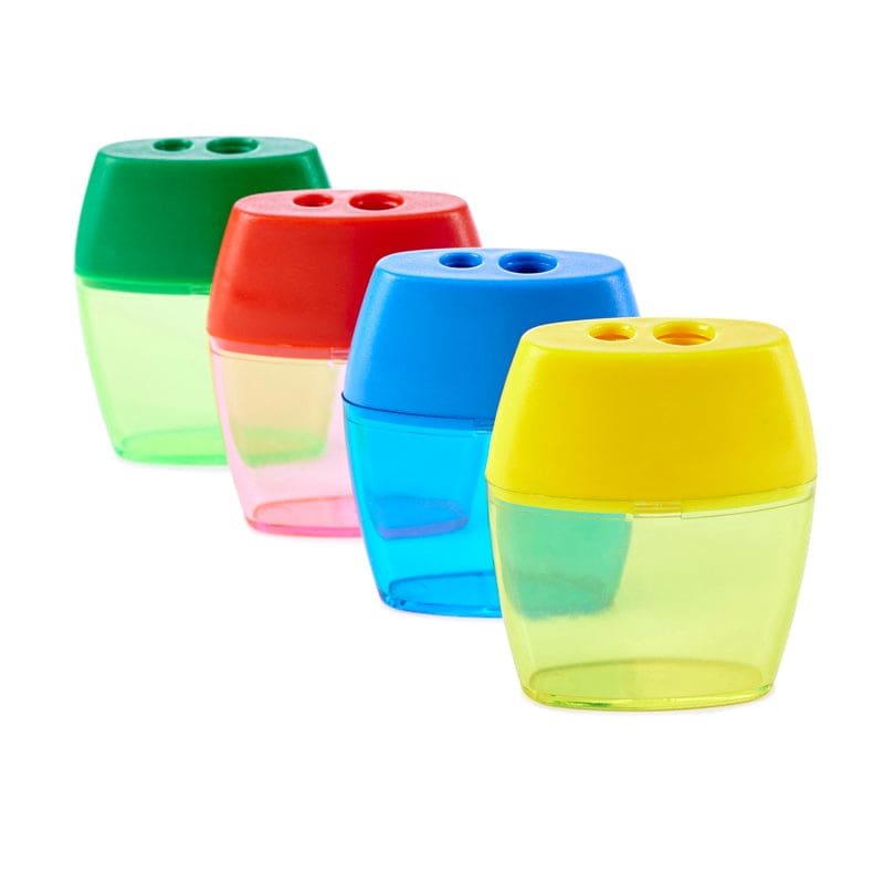 Pencil Sharpener 2 Hole with Receptacl (Pack of 12) | ShelHealth