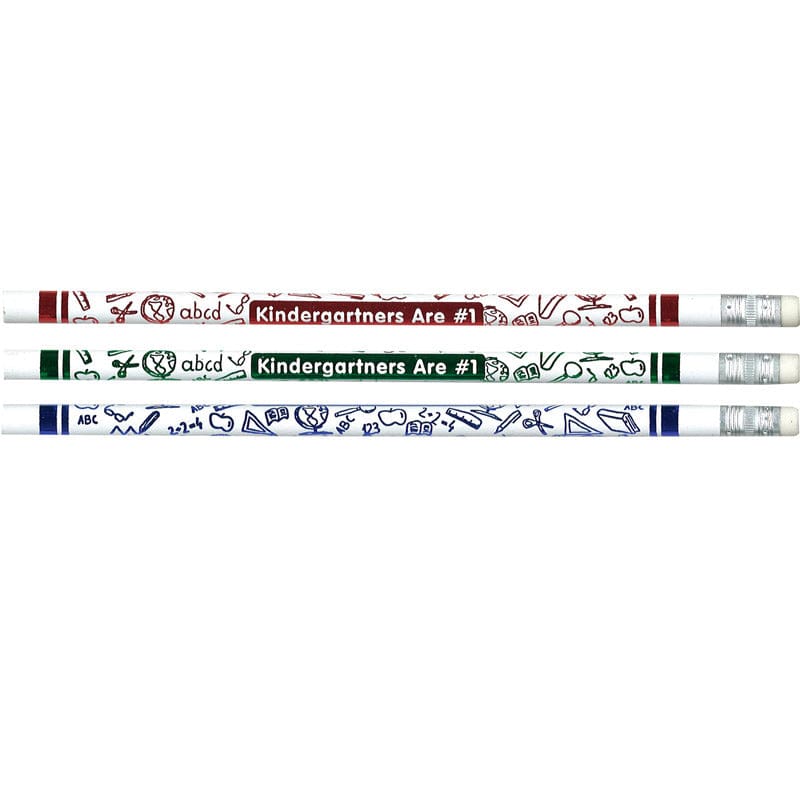 Pencils Kindergartners Are Number 1 (Pack of 12) - Pencils & Accessories - Larose Industries- Rose Moon