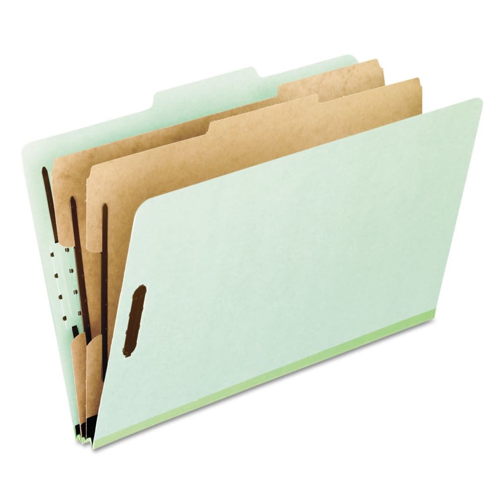 Pendaflex 6-Section Pressboard Classification File Folders Grey Green (Letter 10 ct.) - File Folders - Pendaflex