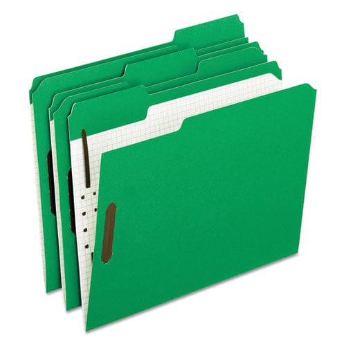 Pendaflex Colored Classification Folders With Embossed Fasteners 2 Fasteners Letter Size Green Exterior 50/box - School Supplies -