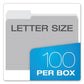 Pendaflex Colored File Folders 1/3-cut Tabs: Assorted Letter Size Gray/light Gray 100/box - School Supplies - Pendaflex®