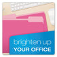 Pendaflex Colored File Folders 1/3-cut Tabs: Assorted Letter Size Pink/light Pink 100/box - School Supplies - Pendaflex®