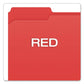 Pendaflex Double-ply Reinforced Top Tab Colored File Folders 1/3-cut Tabs: Assorted Letter Size 0.75 Expansion Red 100/box - School Supplies