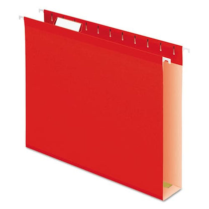 Pendaflex Extra Capacity Reinforced Hanging File Folders With Box Bottom 2 Capacity Letter Size 1/5-cut Tabs Red 25/box - School Supplies -