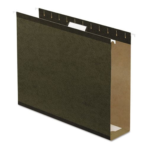 Pendaflex Extra Capacity Reinforced Hanging File Folders With Box Bottom 3 Capacity Letter Size 1/5-cut Tabs Green 25/box - School Supplies