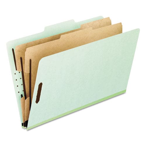Pendaflex Six-section Pressboard Classification Folders 2 Expansion 2 Dividers 6 Fasteners Letter Size Green Exterior 10/box - School
