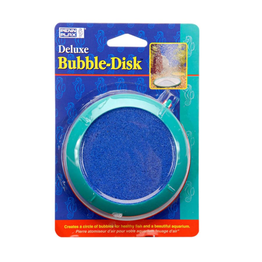 Penn-Plax Deluxe Bubble-Disk Air Stone Green Blue 4 in Medium - Pet Supplies - Penn-Plax