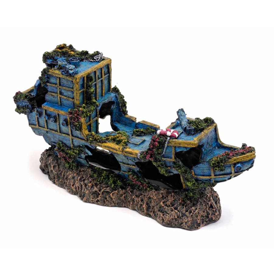 Picture Idea: Penn Plax Pirate Treasure Ship Aquarium Ornament Sunken Treasure Ship