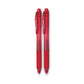 Pentel Energel-x Gel Pen Retractable Fine 0.5 Mm Needle Tip Red Ink Red Barrel Dozen - School Supplies - Pentel®