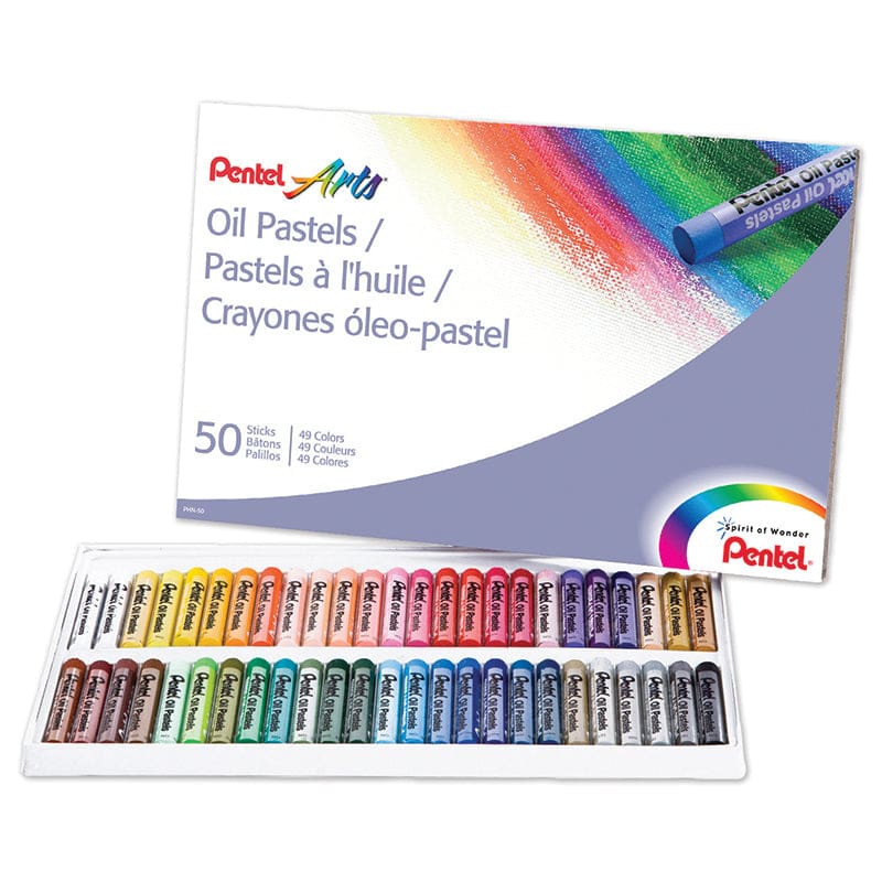 Pentel Oil Pastels 50 Count (Pack of 6) - Pastels - Pentel Of America