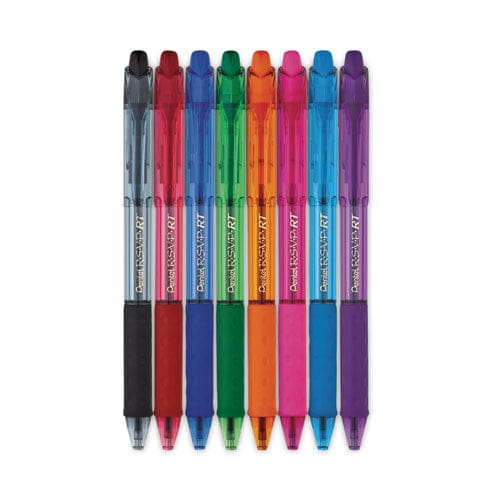 Pentel R.s.v.p. Rt Ballpoint Pen Retractable Medium 1 Mm Assorted Ink Colors Clear Barrel 8/pack - School Supplies - Pentel®