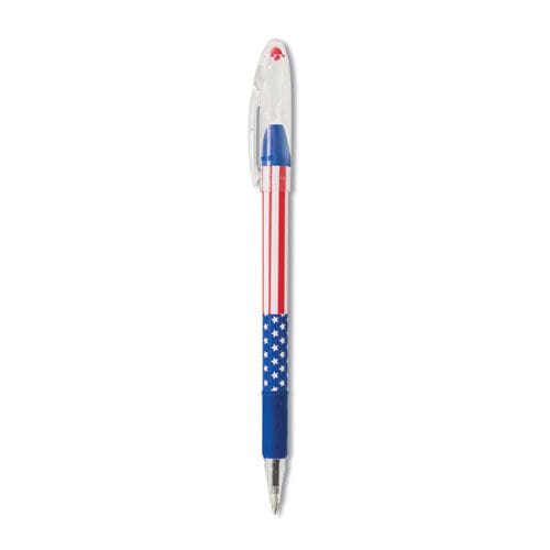 Pentel R.s.v.p. Stars And Stripes Ballpoint Pen Stick Fine 0.7 Mm Black Ink Red/white/blue Barrel Dozen - School Supplies - Pentel®