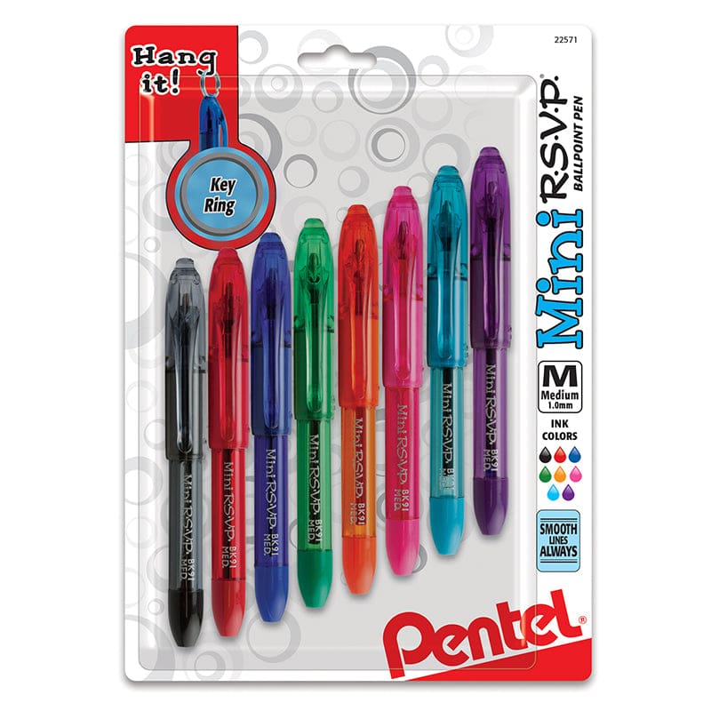Pentel Rsvp Mini Ballpoint Pens 8Pk (Pack of 6) - Pens - Pentel Of America